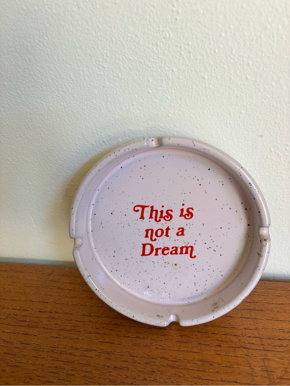 This is not a dream ceramic speckled ashtray
